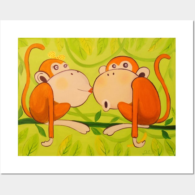 Love monkeys Wall Art by OLHADARCHUKART